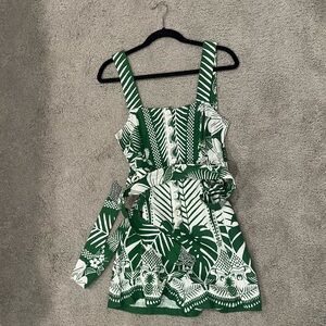 FARM Rio Tropical Green printed romper